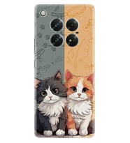 Infinix Zero 40 5G Kılıf Boutique Baskılı Resimli İkiz Kediler Pcode -086