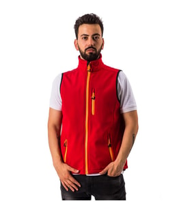 FreeCamp Vest Erkek Softshell Yelek-KIRMIZI