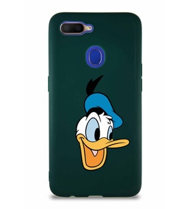 Oppo A5S Soft Premier Kapak Donald Duck-A Tasarımlı Silikon Kılıf - Yeşil (Şeffaf)