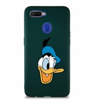 Oppo A5S Soft Premier Kapak Donald Duck-A Tasarımlı Silikon Kılıf - Yeşil (Şeffaf)