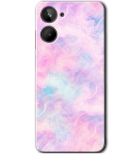Realme 10 4G Kılıf HD Desen Baskılı Kılıf - Pembe-Duman