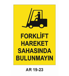 İŞ GÜVENLİĞİ UYARI LEVHASI 1 ADET PVC 21 X 29CM
