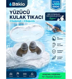 Yüzücü Kulak Tıkacı Su Geçirmez Silikon Kulak Koruyucu 2 Kademeli Yetişkin Çocuk Havuz Deniz