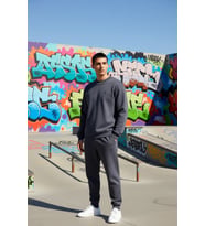 Erkek Bisiklet Yaka Standart Kol Oversize Kalıp Sweatshirt Fonksiyonel Dayanıklı Kaliteli Şık