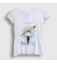Presmono Kadın Beyaz Mage Anime Manga Frieren T-Shirt 533063tt