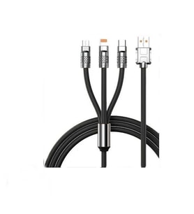 Torima 3in1 Type C- Lightning- Micro Usb Silikon 3.0A 1.5M Şarj ve Data Kablosu 