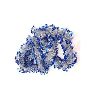 Mavi Gümüş Renk 4 cm Genişlik Garland Çift Renk Sim Süs 180 cm TG-V 7416