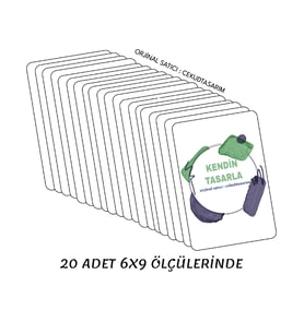 20 Adet Şık Tasarımlı Fotoğraflı Magneti Seti - 6x9 cm - Dekoratif ve Fonksiyonel (Düz Beyaz)