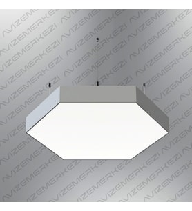 D-9007-1S  Oval Altıgen Davul Linear Aydınlatma Modern