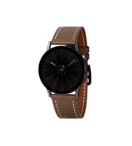 Fro LW38 Siyah Kasa 38 mm Kahverengi Kordon Akıllı Saat