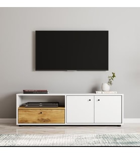 TV Sehpası Duo Beyaz Kilim 136 cm