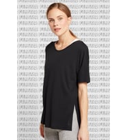 Nike Yoga Dri Fit Tee Black Solmaya Dayanıklı Dökümlü Rahat Tişört Siyah