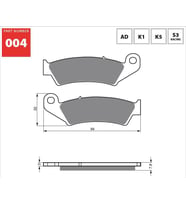GOLD AD 004 SİNTER METAL FREN BALATA
