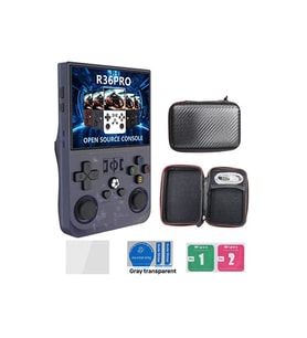 R36 Pro Retro Oyun Konsolu 3.5 Inç 21.000 Oyun + Çanta+Cam Lunix IPS Hd Ekran Gta Pes KARIŞIK RENK