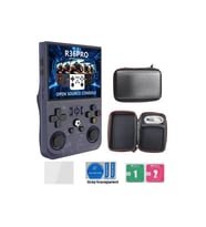 R36 Pro Retro Oyun Konsolu 3.5 Inç 21.000 Oyun + Çanta+Cam Lunix IPS Hd Ekran Gta Pes KARIŞIK RENK