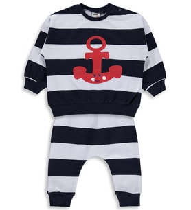 Civil Baby Çapa Baskılı 6-18 Ay Takım - Lacivert