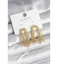 Pirinç Gold Renk Sallantılı Kadın Küpe - Tj-Bkp11241