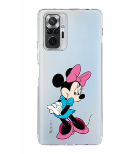 Xiaomi Redmi Note 10 Pro 4G  Kamera Korumalı Kapak Minnie Mouse Tasarımlı Şeffaf  Kılıf