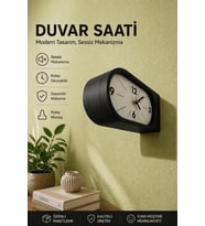 Çift Taraflı Duvar Saati Modern Tasarım Dekoratif Sessiz Mekanizma Salon Ofis Saat