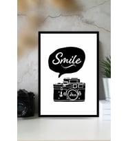 Smile Kamera Temalı Çerçeve Görünümlü MDF Tablo