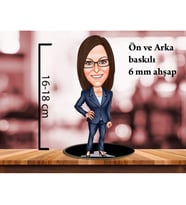 ATEŞ ANIT Karikatür bayan biblo-248