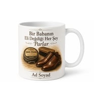 Ayakkabıları Boyayan Babalara Parlayan Ayakkabı Cila Kutusu Kupa Bardak Hediye