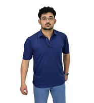 Erkek Gömlek Yaka Tişört T6064 BGL-ST04541 (İndigo)