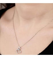 SWAROVSKİ TAŞLI KELEBEK 925 AYAR GÜMÜŞ KOLYE