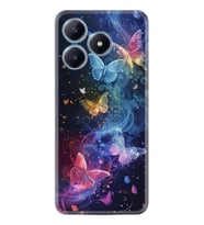 C53 Kılıf Boutique Baskılı Resimli Neon Kelebekler Pcode -092