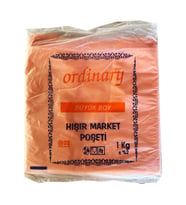 Ordinary Turuncu Market Poşeti Torbası - Hışır Atlet Poşet - Büyük Boy - 30 x 60 Cm. - 1 Kg.
