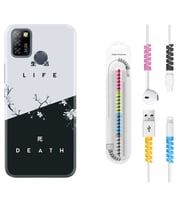 INFINIX Smart 4 5 6 Zero 8 S5 Pro Kılıf Kablo Koruma Spiral Silikon Life and Death 1339