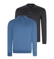 İKİLİ SET V4007 DEWBERRY ERKEK SWEATSHIRT-LACİVERT-İNDİGO