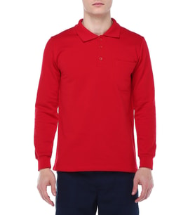 POLO YAKA KIRMIZI SWEAT