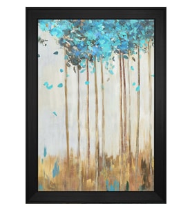 Soyut Şekiller Motifli Kanvas Tablo 80 x 110 cm Siyah Çerçeve