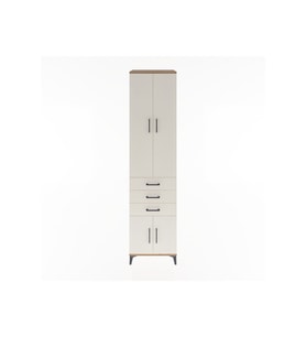 Hyperion Dolap 4 Raflı 3 Çekmeceli 4 Kapaklı 60x44x243 Çam-Aytaşı