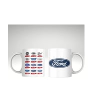 Applucky Ford Logo Tarihçesi Baskı Kupa Bardak (Beyaz)
