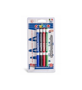 CARİOCA BEYAZ TAHTA KALEMİ 4 RENK 4'LÜ BLİSTERLİ 2.8 MM