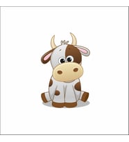 Sevimli İnek Sticker
