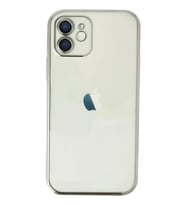 Mey İthalat® iPhone 12 Kılıf Lensli Silikon - Gümüş