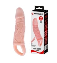 Breyden 18 CM Uzatmalı 3 CM Dolgulu Testis Halkalı Penis Kılıfı