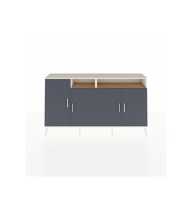 Arges Konsol 6 Raflı 4 Kapaklı 176x30x99 Aytaşı-Antrasit/Çam