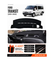FORD TRANSİT (2001-2006) Uyumlu Torpido Örtüsü Torpido Kılıfı - Siyah