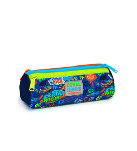 Coral High Kids Saks Grafiti Desenli Üç Bölmeli Kalem Çantası 22067