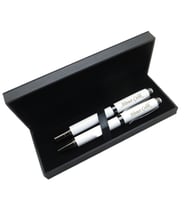 Signator® M465 Titanyum Beyaz Kalem Seti - Roller Kalem + Tükenmez Kalem  İsme Özel Kalem  Hediyelik Kalem (Karışık)
