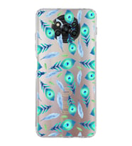 PrintiFy Poco X3 Pro ile Uyumlu Nazar Boncuğu 3 Baskılı Kamera Korumalı Şeffaf Silikon Kılıf