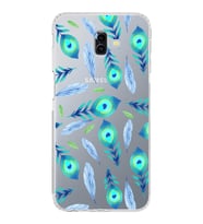 PrintiFy Samsung Galaxy J6 Plus 2018 ile Uyumlu 1mm Slim Fit Nazar Boncuğu 3 Baskılı Şeffaf  Kılıf