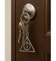 Harry Potter Ölüm Yadigarı Sembollü Antik Görünümlü Üçgen Unisex Anahtarlık