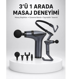 Titreşimli Şarjlı Masaj Aleti 3in1 Fonksiyonel Çok Amaçlı Model Yeni Nesil