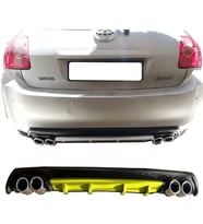 Toyota Auris Sarı Difüzör Çiftli Yuvarlak Egzoz Görünümlü D Tip Difizör