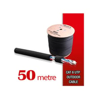 Qport Yüksek Bakır Utp 23Awg 0.58 MM Dış Ortam Cat6 Outdoor Kablo 50 Metre